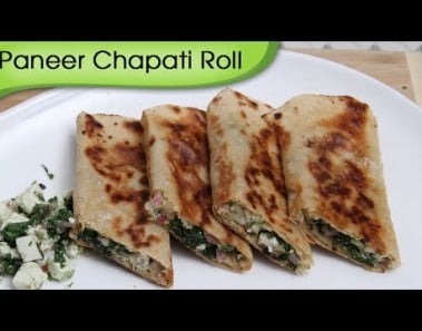 Paneer Chapati Roll – Snacks From Leftover Food / Kids Special Tiffin Recipe By Ruchi Bharani