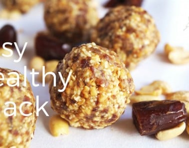 Peanut Date Bites | Easy Healthy Snack Recipe | Healthy Grocery Girl®