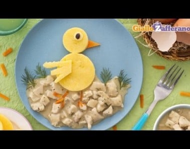 Polenta chick with chicken stew – kid friendly recipe