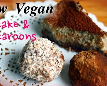 Raw Vegan Cake & Macaroons with Nuts & Raisins, The Ideal Christmas Healthy Dessert