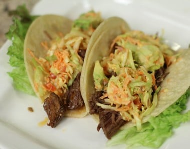 Shredded Beef Tacos With Avocado Slaw by Rockin Robin