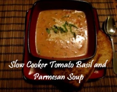 Slow Cooker Sunday: Tomato Basil and Parmesan Soup Recipe