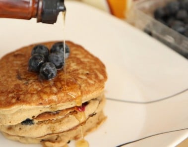 Vegan Pancakes Recipe – Whole Wheat Pancakes – Blueberry Pancakes
