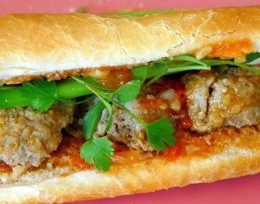 Vietnamese Meatball Sandwich Recipe – Bánh Mì Xíu Mại