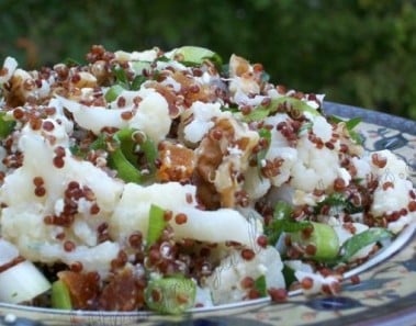 Red Quinoa and Roasted Cauliflower Salad