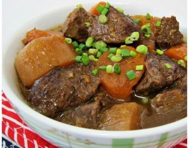 Stewed Beef Carrot and White Radish