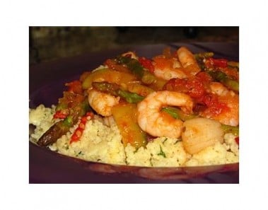 Chile Spiked Seafood Couscous