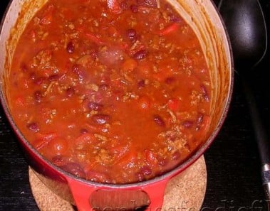 Chili Con Carne With Home Made Cornbread Served With Yoghurt