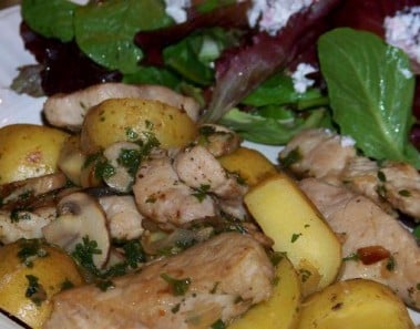 Country Pork Skillet With Potatoes and Mushrooms