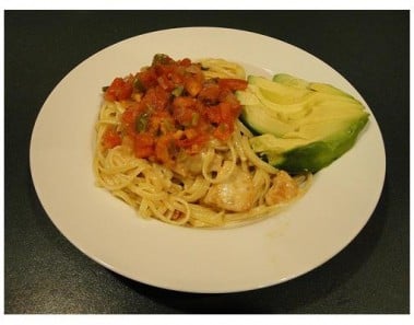 Fettuccine With Chicken Cream Sauce