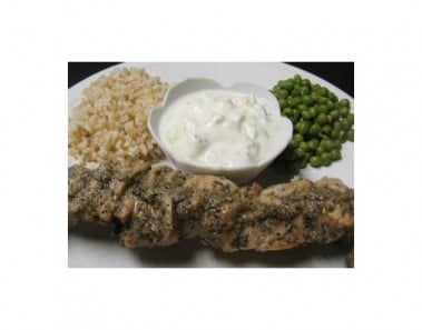 Grilled Greek Chicken Kabobs With Cucumber Sauce