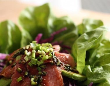 Layered Tuna Sashimi Salad