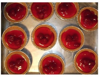 Mini Cherry Cheesecakes