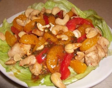 Peanut Butter Chicken With Mandarin Cashew Salad