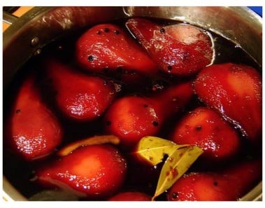 Poached Pear Halves
