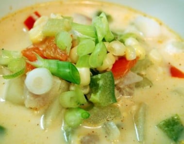 Spicy Grilled Corn Chowder