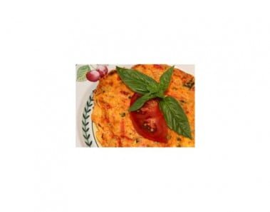 Tomato Frittata with Basil and Parmesan Cheese