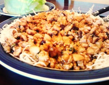 Chicken Lettuce Wraps – Fresh Ground Chicken, Water chestnuts and Shitake Mushrooms