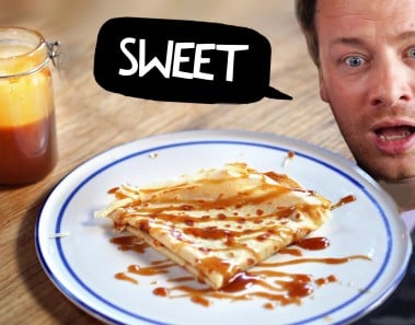 Crepes & Salted Butter Caramel with Jamie Oliver ! #mypancakeday