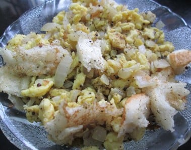 Egg bread poriyal in tamil – egg breakfast recipe –