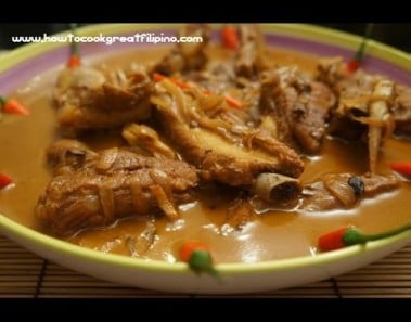 Filipino Food Pork Ribs Adobo Sa Gata Recipe Tagalog English Pinoy cooking