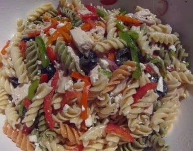 GREEK CHICKEN PASTA SALAD – How to make a GREEK PASTA SALAD Recipe