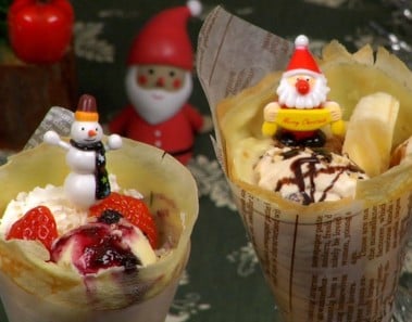 How to Make Christmas Crepes (Crêpes) クリスマスクレープの作り方
