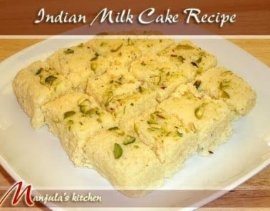 Indian Milk Cake (Eggless Dessert) Recipe by Manjula