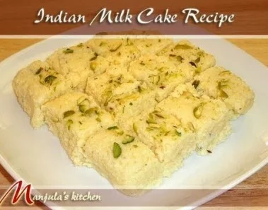 Indian Milk Cake (Eggless Dessert) Recipe by Manjula
