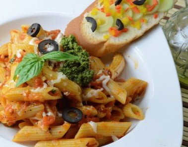 Pasta With Simple Tomato Sauce Recipe  – By Vahchef @ vahrehvah.com