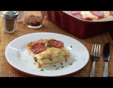 Pizza Recipes – How to Make Leftover Pizza Breakfast Casserole