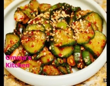 Spicy Korean Cucumber Side Dish (오이무침) OiMuChim by Omma’s Kitchen