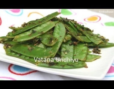 Spicy Vatana Undhiyu / Snow Peas Malasa appetizer for party by RinkusRasoi