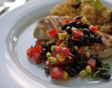 Spiced Chicken With Black Bean and Mango Salsa