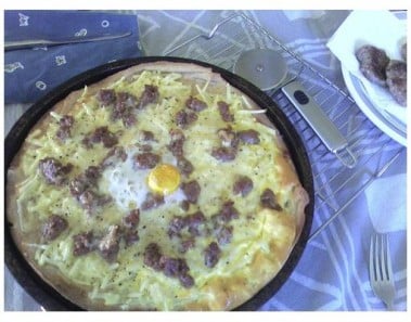 Breakfast Sausage Pizza
