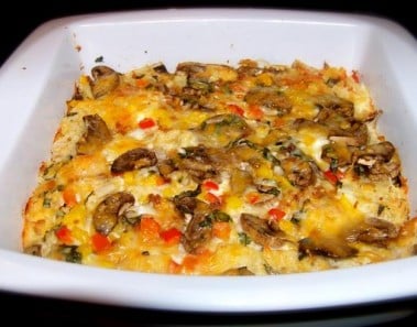 Figure Friendly Mushroom and Bacon Strata