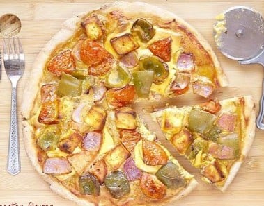 Multigrain Tandoori Pizza With Paneer Tikka