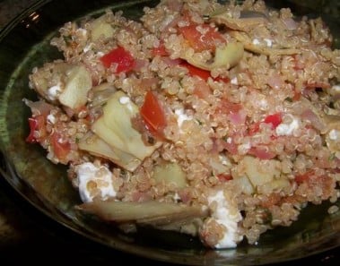 Nutty Quinoa and Artichoke Hearts