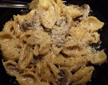 Pasta In Mushroom Cream Sauce