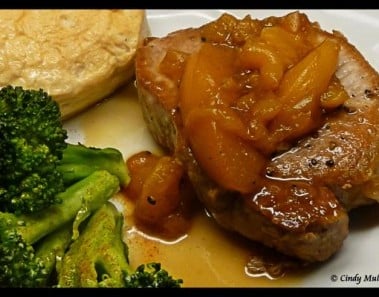 Pork Chops With Bourbon Peach Glaze