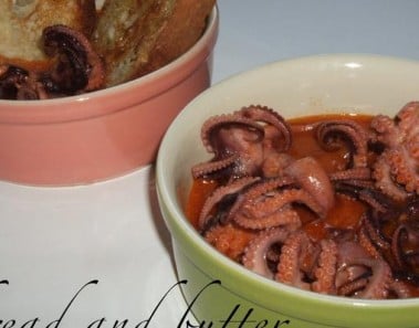 baby octopus alla diavola (spicy tomato sauce)