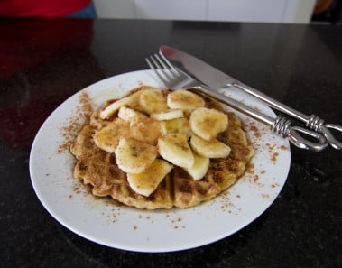 Best Ever 2 Ingredient EASY Waffle Recipe (No dairy or eggs)