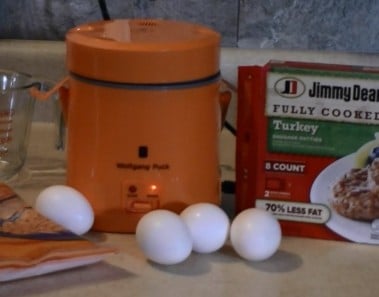 Big Omelette in a Wolfgang Puck Mini Rice Cooker