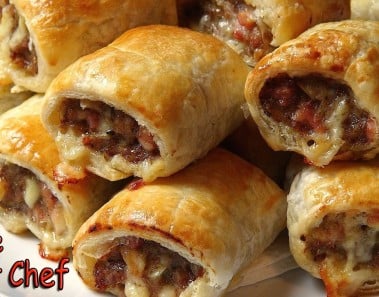 Cheesy Beef and Bacon Sausage Rolls – RECIPE