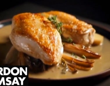 Chicken Breast and Sautéed Chicory in Marsala Sauce – Gordon Ramsay