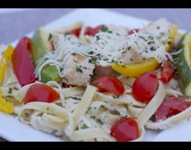 Chicken Vegetable Fettuccine Alfredo Recipe – Home Date Night!