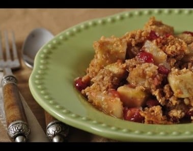 Cranberry Pear & Apple Crumble Recipe Demonstration – Joyofbaking.com