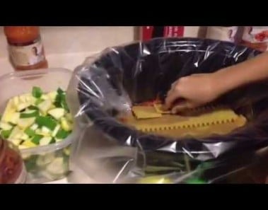 Easy Crockpot Vegetable Lasagna