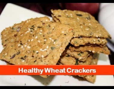 Healthy easy baked crackers recipe/low calorie evening tea biscuit snacks recipes-let’s be foodie