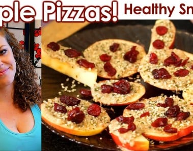 Healthy Snacks & Weight Loss Tips: Apple Pizza!!! High Protein, Vegetarian, Vegan, Gluten Free